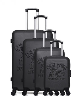 Set de 4 valises BROWN-M 75 cm